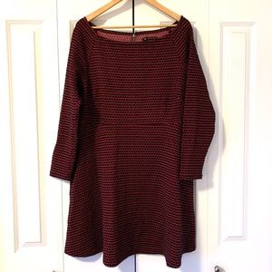 Love & Legend Boatneck skater dress - textured